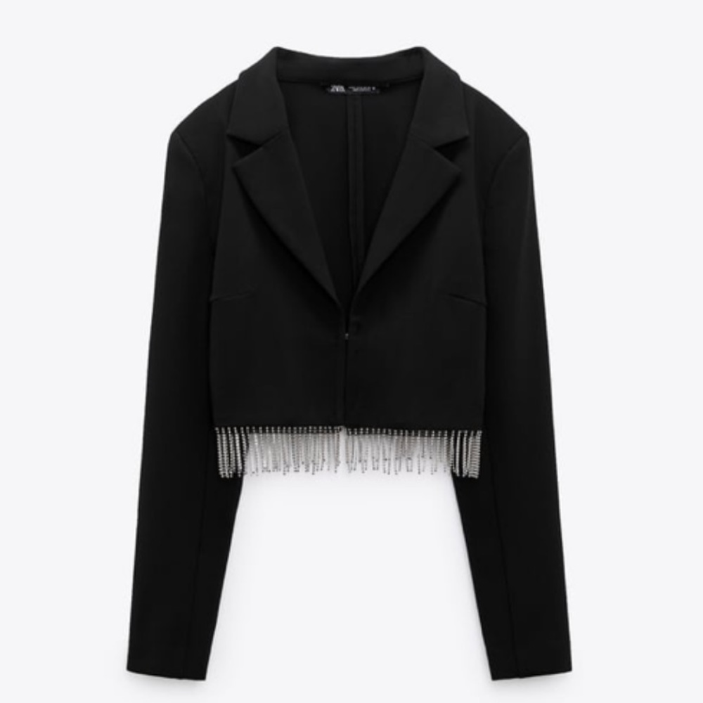 NEW WT ZARA RHINESTONE TOP